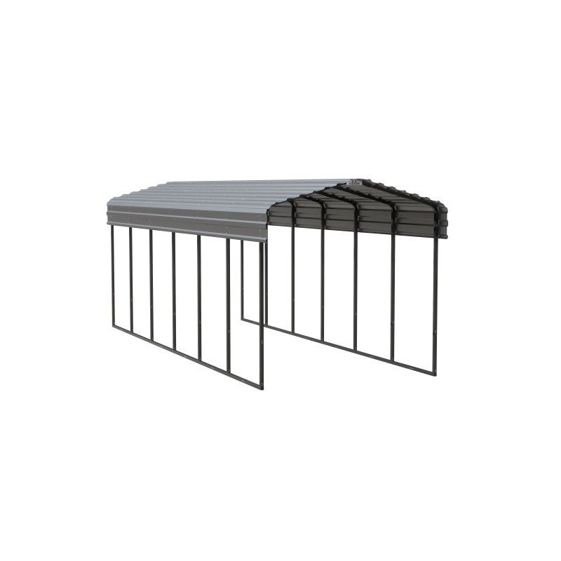 Arrow 10x29x9 Galvanized Steel Carport Kit - Charcoal (CPHC102909)