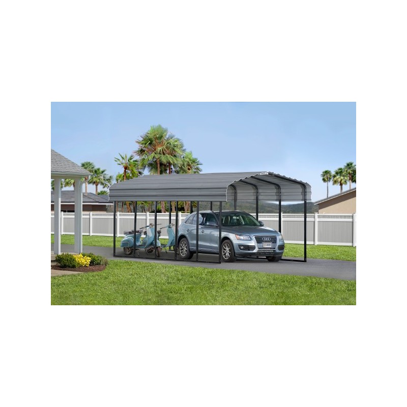 Arrow Steel 12x24x9 Carport Kit - Charcoal (CPHC122409)