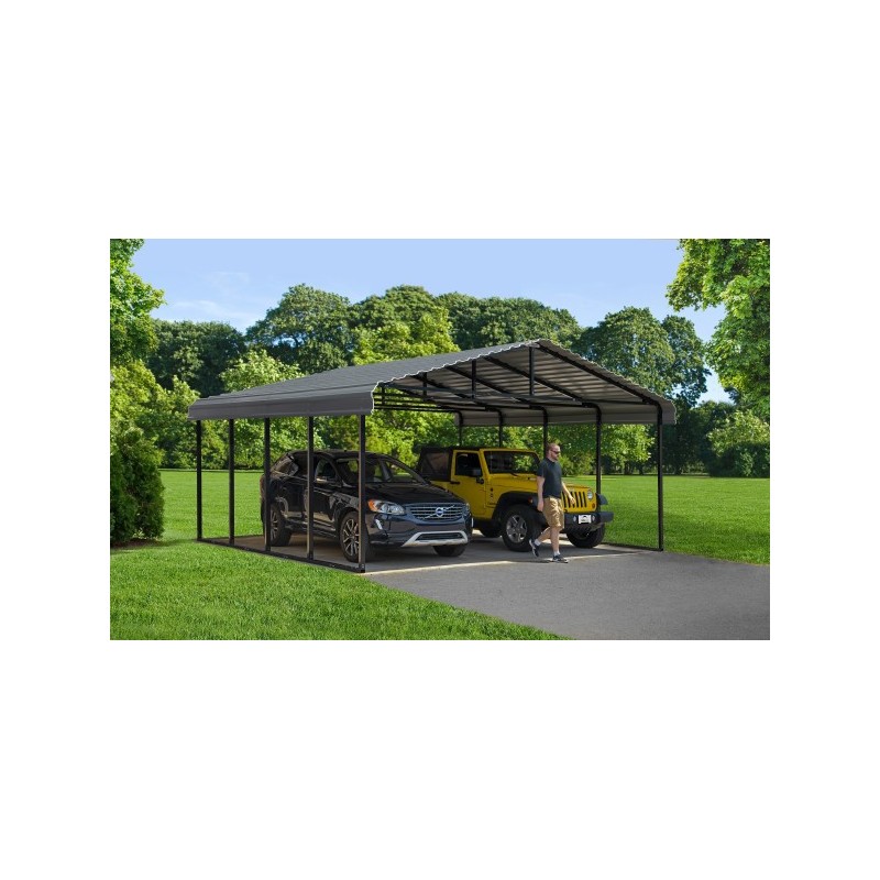 Arrow Steel 20x20x9 Carport Kit - Charcoal (CPHC202009)
