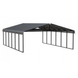 Arrow Steel 20x29x9 Carport Kit - Charcoal (CPHC202909)