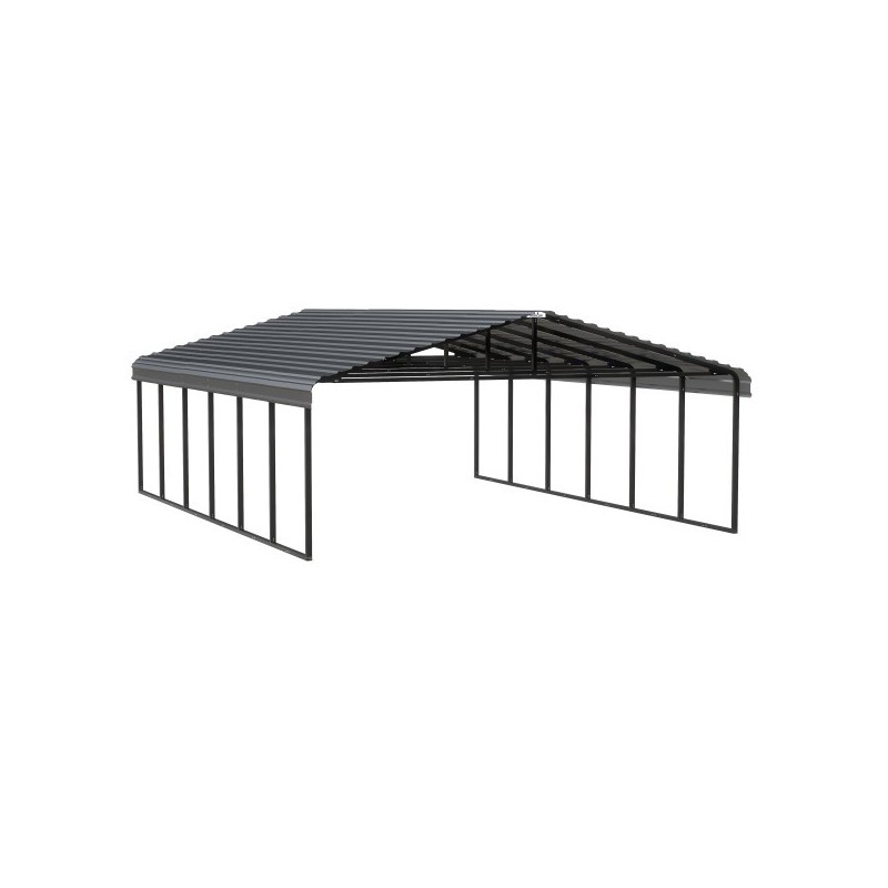 Arrow Steel 20x29x9 Carport Kit - Charcoal (CPHC202909)