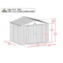 Arrow Elite Steel 10x8 Storage Shed Kit - Anthracite  (EG108AN)