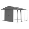 Arrow Ironwood 10x12 Steel Hybrid Shed Kit - Galvanized Anthracite (IWA1012)