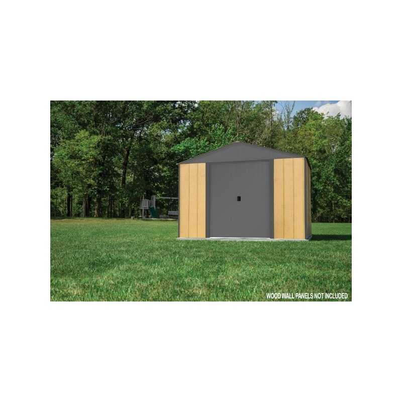 Arrow Ironwood 10x12 Steel Hybrid Shed Kit - Galvanized Anthracite (IWA1012)