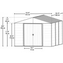 Arrow Ironwood 10x12 Steel Hybrid Shed Kit - Galvanized Anthracite (IWA1012)