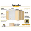 Arrow Ironwood 8x8 Steel Hybrid Shed Kit - Galvanized Anthracite (IWA88)