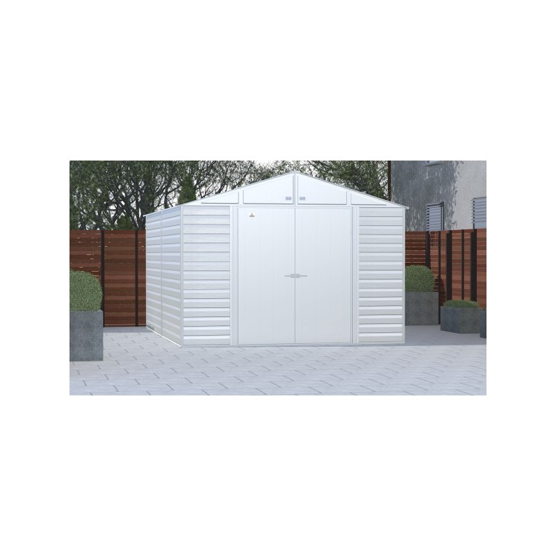 Arrow Select 10x14 Steel Storage Shed Kit - Flute Grey (SCG1014FG)