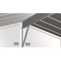 Arrow Select 10x14 Steel Storage Shed Kit - Flute Grey (SCG1014FG)