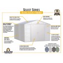 Arrow Select 10x14 Steel Storage Shed Kit - Flute Grey (SCG1014FG)