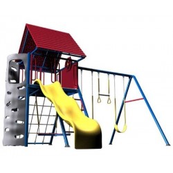Lifetime Heavy-Duty Metal Playset with Clubhouse - Primary Colors (90137)