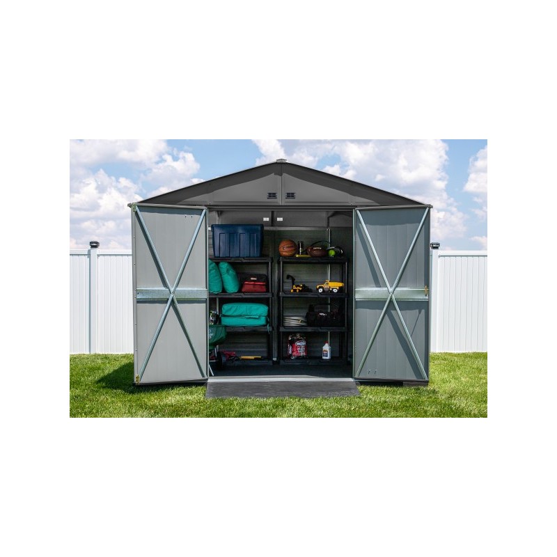 Arrow Select 10x8 Steel Storage Shed Kit - Charcoal (SCG108CC)
