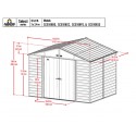 Arrow Select 10x8 Steel Storage Shed Kit - Charcoal (SCG108CC)