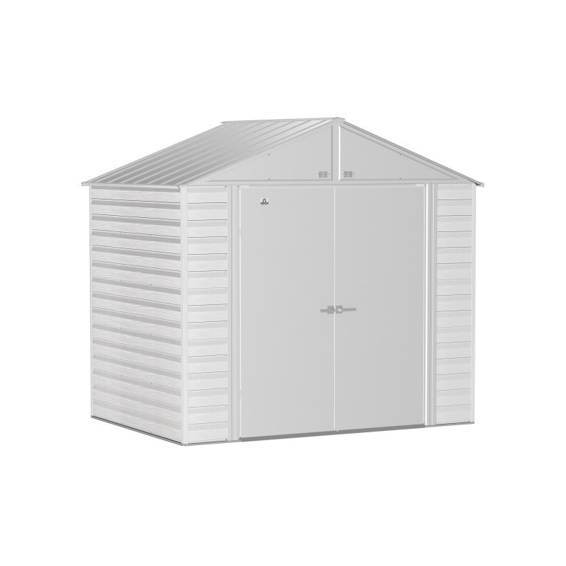 Arrow Select 8x6 Steel Storage Shed Kit - Flute Grey (SCG86FG)