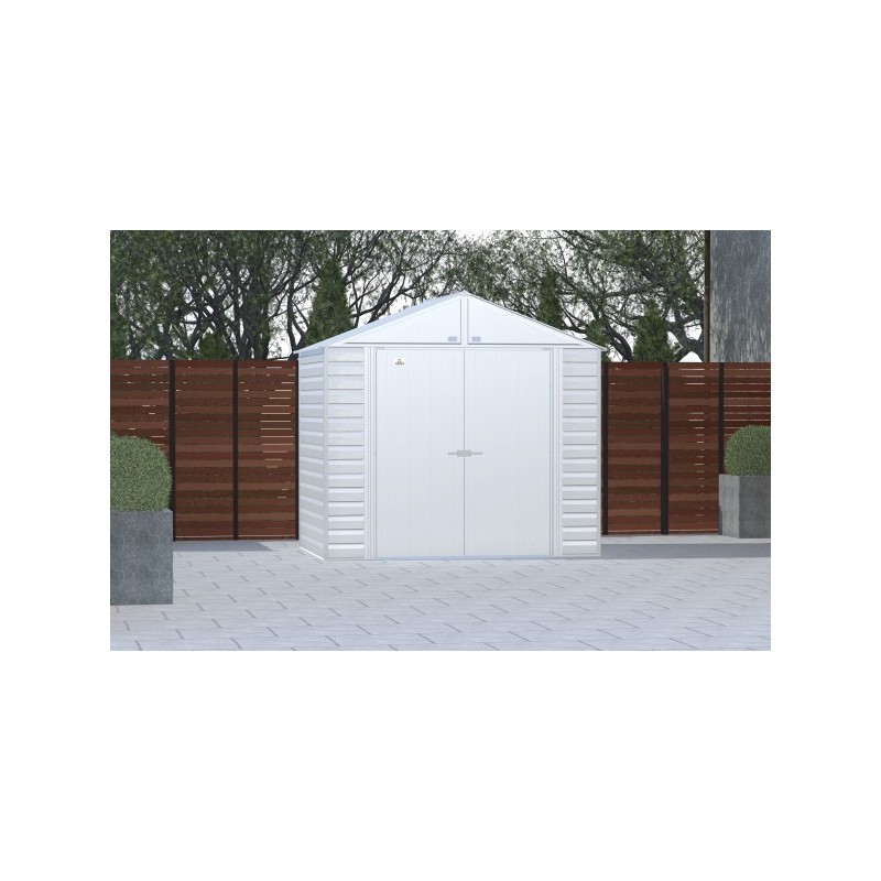Arrow Select 8x6 Steel Storage Shed Kit - Flute Grey (SCG86FG)