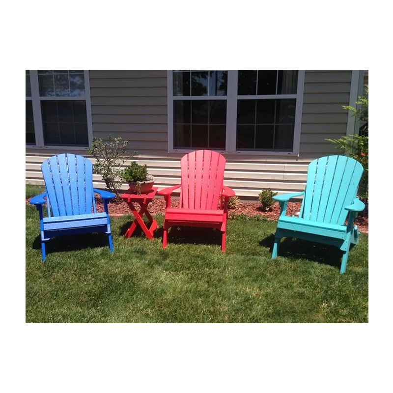 Green Country Decor 2-PACK Folding Adirondack Chairs - Burns Blue (ACF-BURNBL)