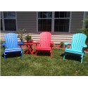 Green Country Decor 2-PACK Folding Adirondack Chairs - Red (ACF-RED)