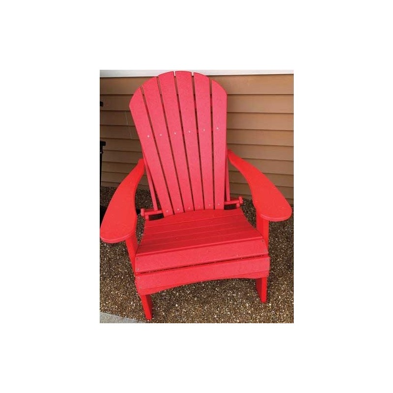 Green Country Decor 2-PACK Folding Adirondack Chairs - Red (ACF-RED)