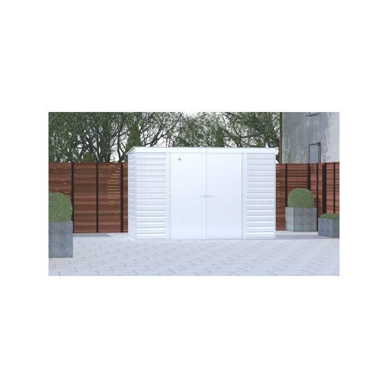 Arrow Select 10x4 Steel Storage Shed Kit - Flute Grey (SCP104FG)