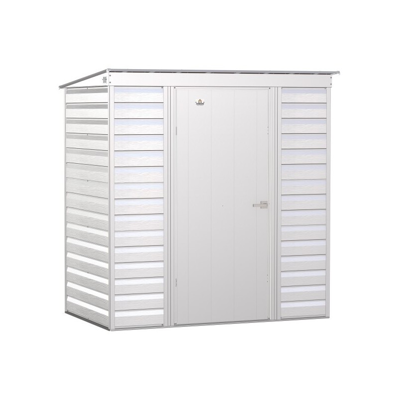 Arrow Select 6x4 Steel Storage Shed Kit - Flute Grey (SCP64FG)