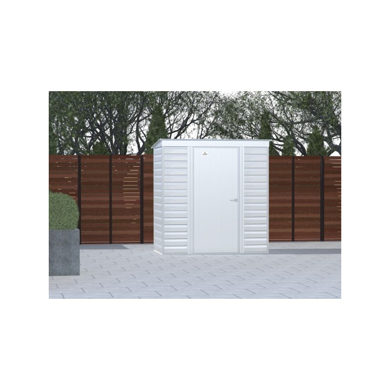 Arrow Select 6x4 Steel Storage Shed Kit - Flute Grey (SCP64FG)
