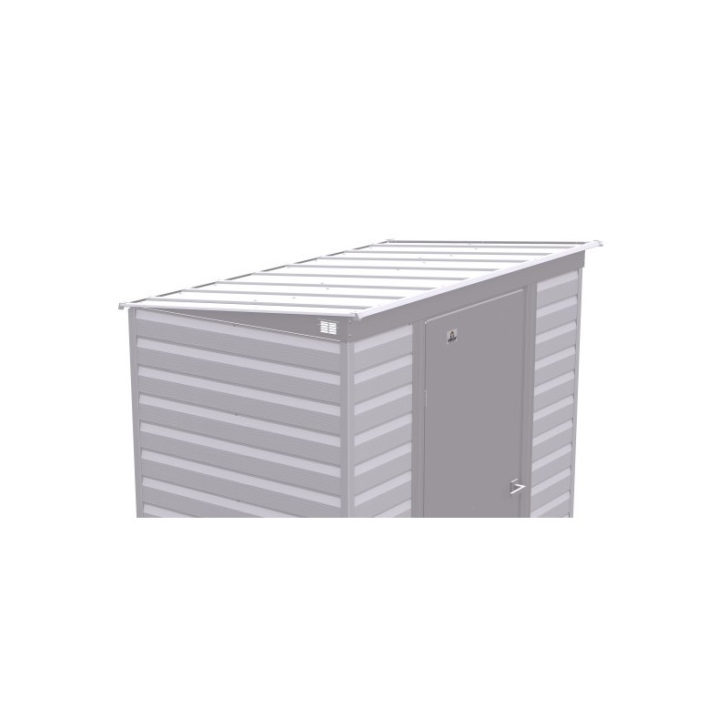 Arrow Select 6x4 Steel Storage Shed Kit - Flute Grey (SCP64FG)