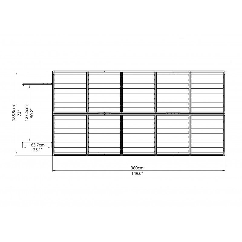  Palram 6 x12 Skylight Storage Shed-Kit - Tan (HG9612T)