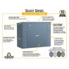 Arrow Select 8x4 Steel Storage Shed Kit - Blue Grey (SCP84BG) Arrow Select 8x4 Steel Storage Shed Kit - Blue Grey (SCP84BG)