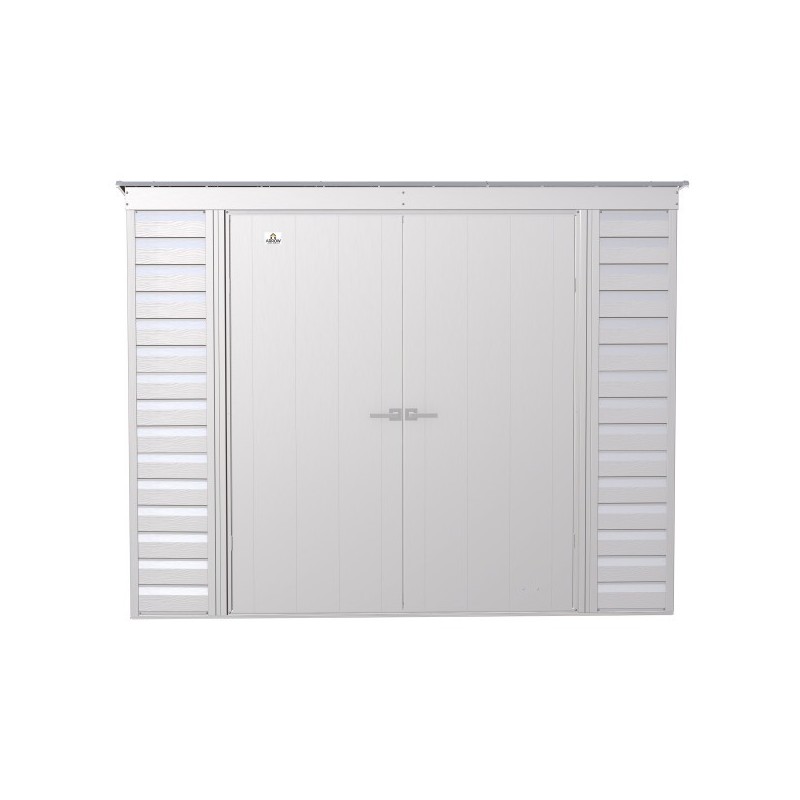 Arrow Select 8x4 Steel Storage Shed Kit - Flute Grey (SCP84FG)