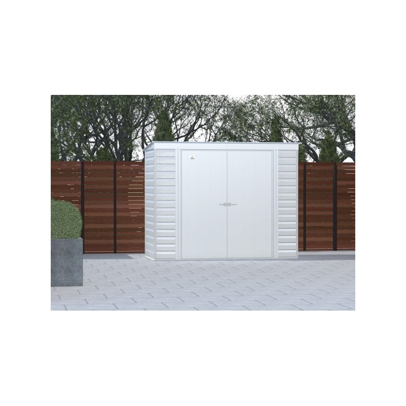 Arrow Select 8x4 Steel Storage Shed Kit - Flute Grey (SCP84FG)