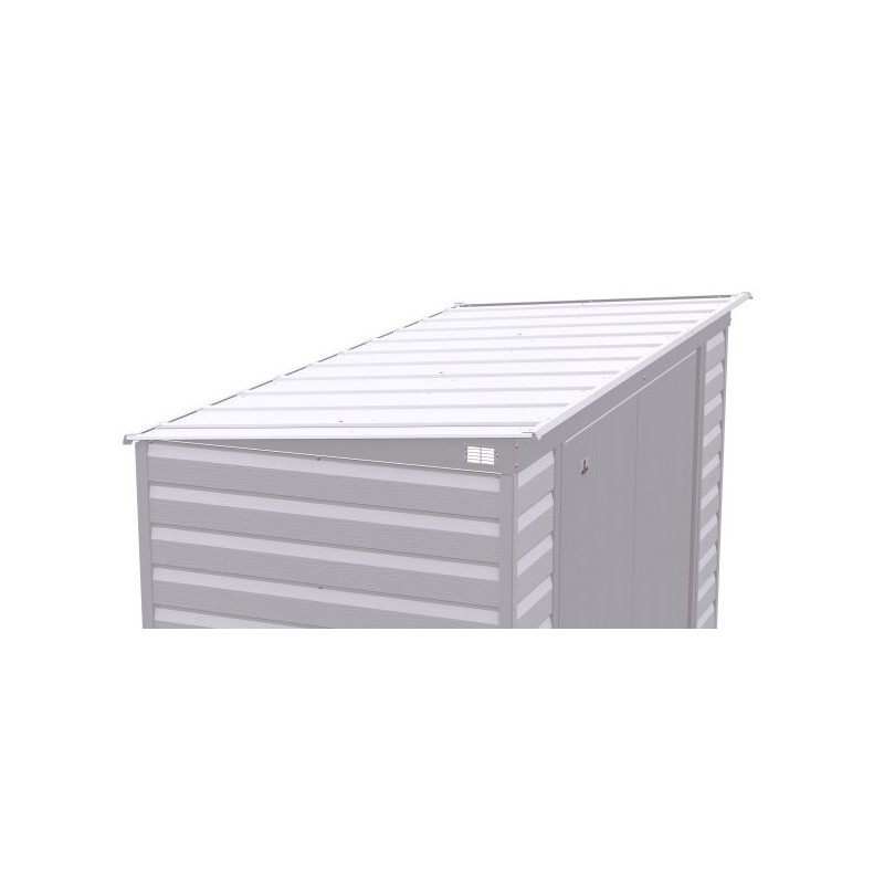 Arrow Select 8x4 Steel Storage Shed Kit - Flute Grey (SCP84FG)
