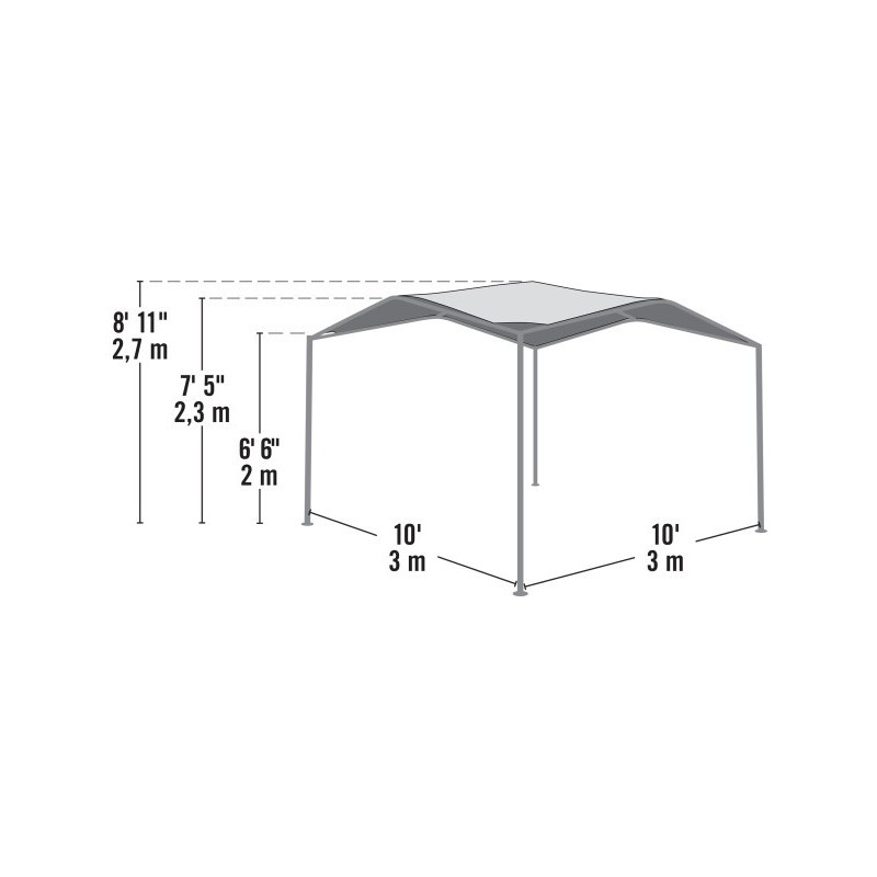 ShelterLogic 10x10 Pacifica Gazebo Canopy Kit with Tan Cover (22512)
