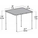 ShelterLogic 10x6 Solano Gazebo Canopy Kit with Tan Cover (22516)