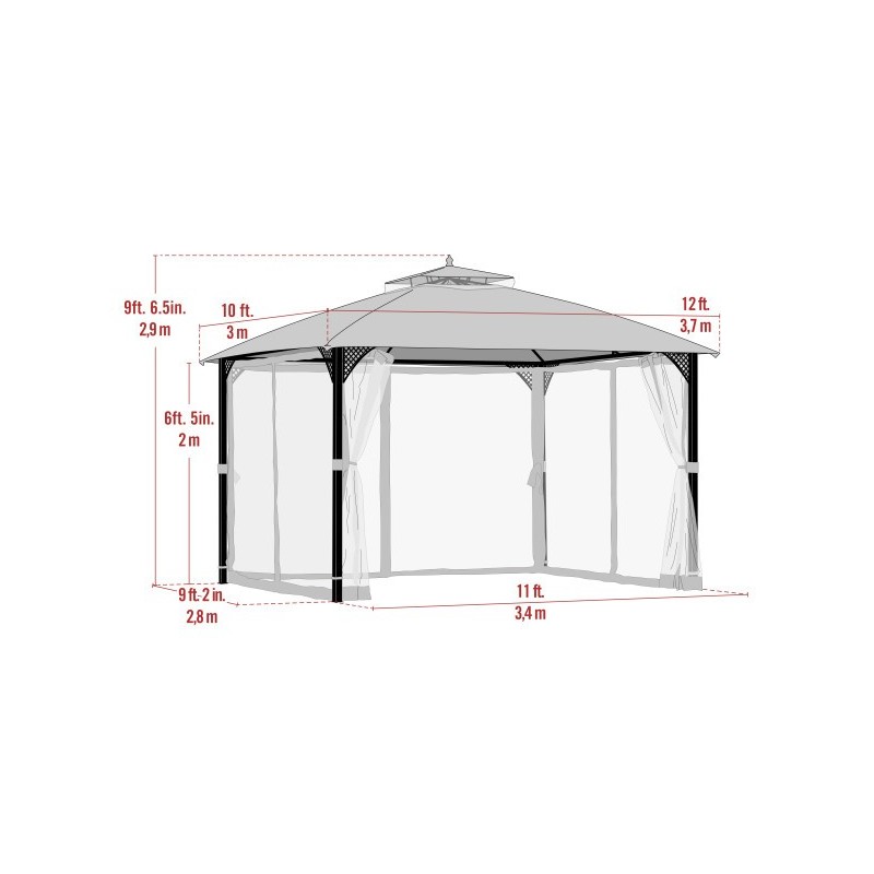 ShelterLogic 10x12 Cypress Brown Gazebo Kit (24027)