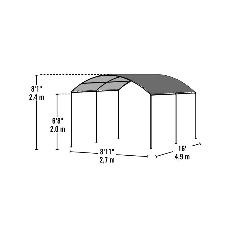 ShelterLogic 9x16 Monarc  Sandstone Gazebo Canopy Kit (25881)