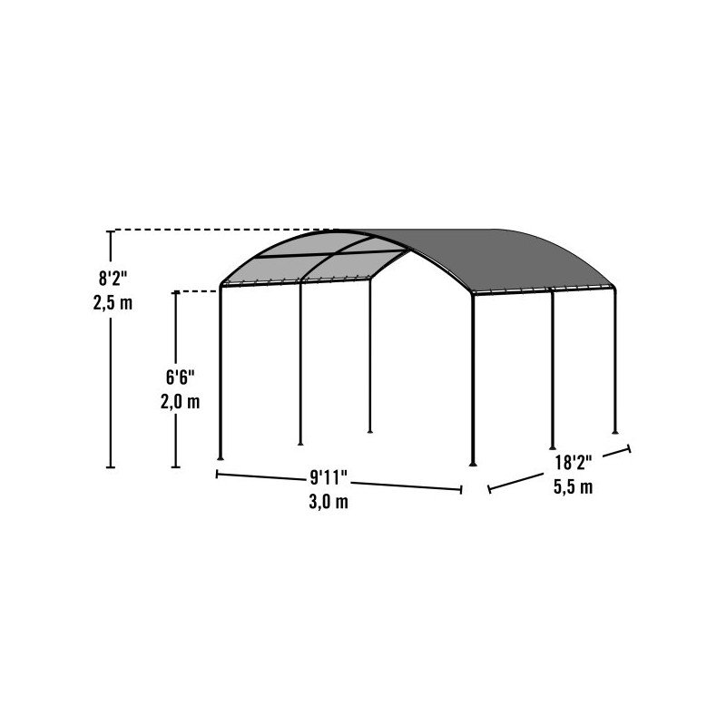 ShelterLogic 10x18 Monarc Gazebo Canopy Kit - Sandstone (25882)