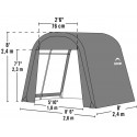 ShelterLogic ShelterCoat 8x8 Gray Garage Kit - Round (76803)