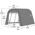 ShelterLogic ShelterCoat 10x12 Gray Garage Kit - Round (77813)