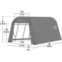 ShelterLogic ShelterCoat 10x16 Gray Garage Kit - Round (77823)