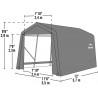 ShelterLogic ShelterCoat 11x12 Green Garage Kit - Peak (72864) ShelterLogic ShelterCoat 11x12 Green Garage Kit - Peak (72864)