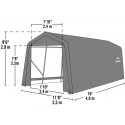ShelterLogic ShelterCoat 11x16 Gray Garage Kit - Peak (72873)