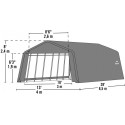 ShelterLogic ShelterCoat 12x28 Gray Garage Kit - Peak (76432)