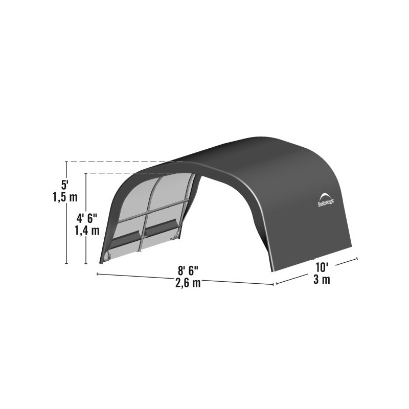 ShelterLogic Round 8x10x5 Small Livestock Shelter (51560)