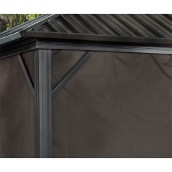 Sojag 12x12 Polyester Genova Gazebo Curtains - Brown (135-9163896)