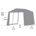 ShelterLogic Shed-In-A-Box 12x12 XT Gray Shelter - Peak (70480)