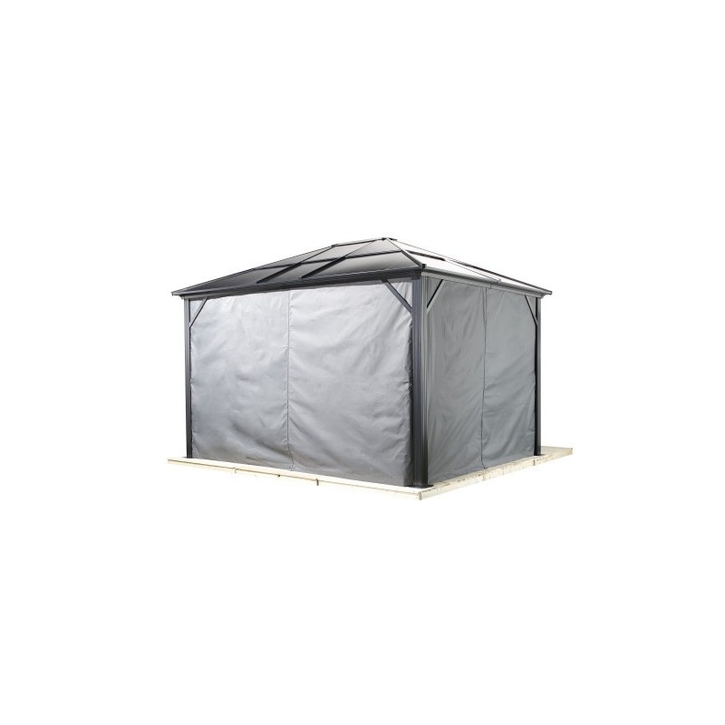 Sojag 10x14  Polyester Meridien Gazebo Curtains - Gray (135-9163766)