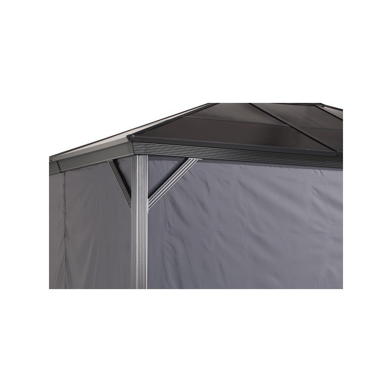 Sojag 10x10 Polyester Verona Gazebo Curtains - Gray (135-9163780)
