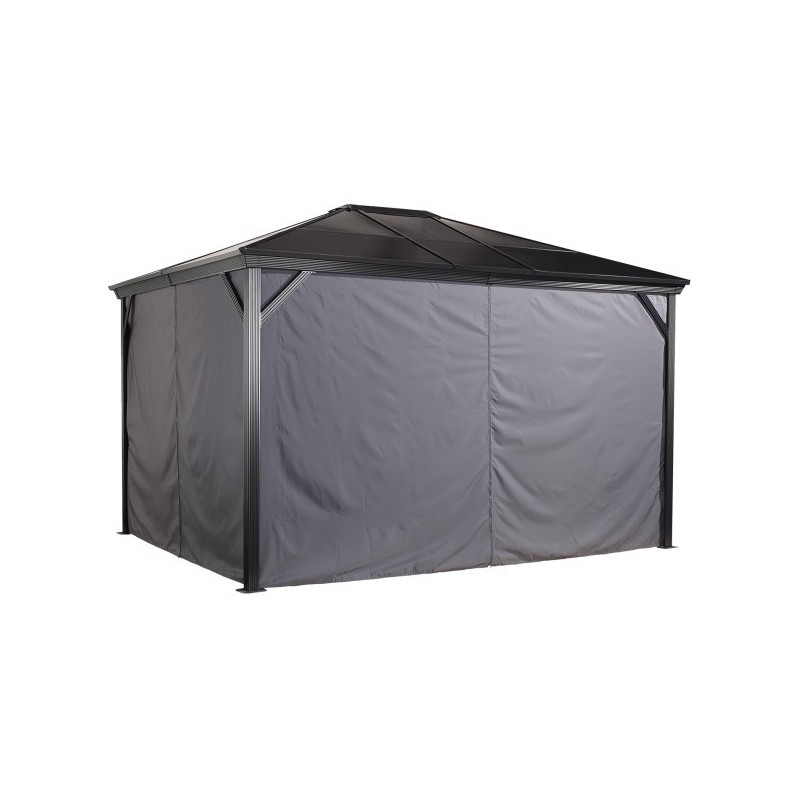 Sojag 10x14 Polyester Verona Gazebo Curtains - Gray (135-9163797)