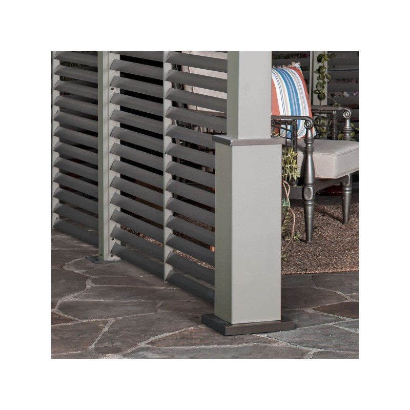 Sojag Nanda 12x12 Gazebo Kit with 2 Louver Walls - Beige (500-9168013)