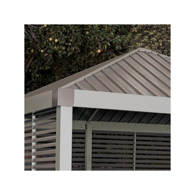 Sojag Nanda 12x12 Gazebo Kit with 2 Louver Walls - Beige (500-9168013)