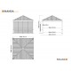 Sojag Nanda 12x12 Gazebo Kit with 2 Louver Walls - Beige (500-9168013)